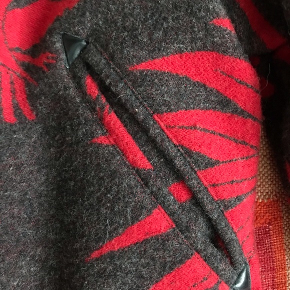 Vintage Ralph Lauren Native American Wool Coat w/ Belt - Picture 3 of 5